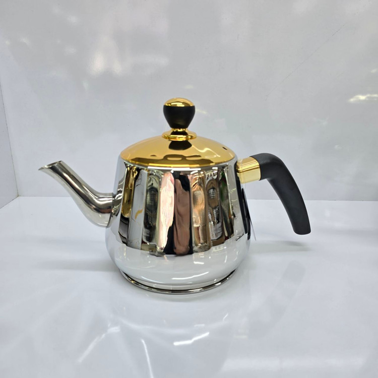 قوری و کتری استیل طلایی